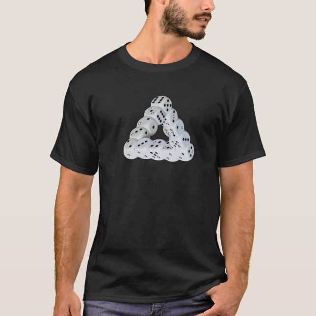 Optisk illusion Dice T-Shirt (Framsida)