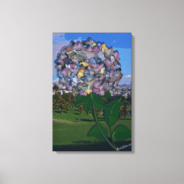 Optisk illusion: en blomning i Dolores Park Canvastryck (Framsida)