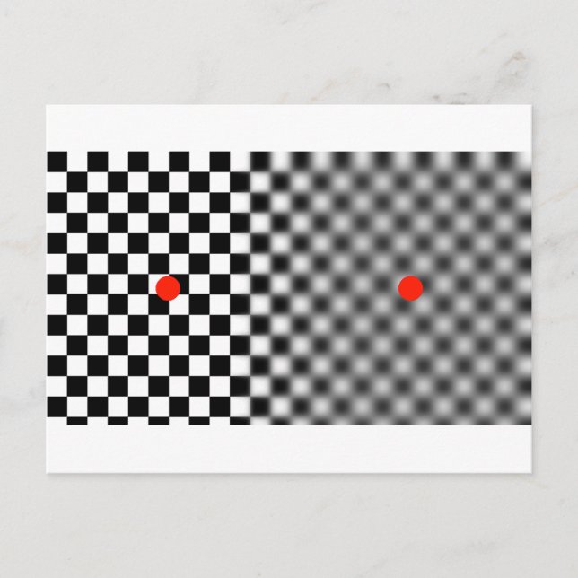 Optisk illusion - få flytta! vykort (Framsida)