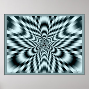 Optisk illusion för dödlig utstrålning poster