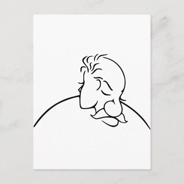 Optisk illusion för gamal man eller för barndam vykort (Framsida)