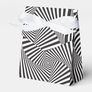 Optisk illusion för härlig svart vitspiral presentaskar