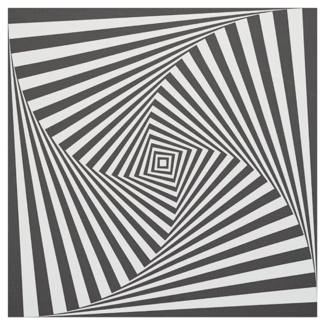 Optisk illusion för härlig svart vitspiral tyg (Provkarta)