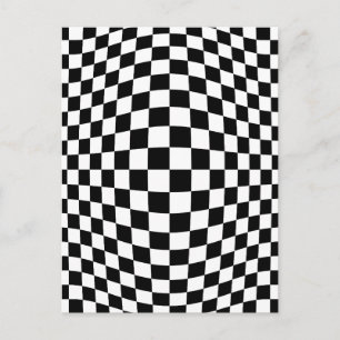 Optisk illusion för kontrollbord vykort