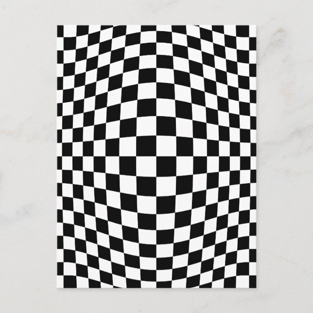 Optisk illusion för kontrollbord vykort (Framsida)