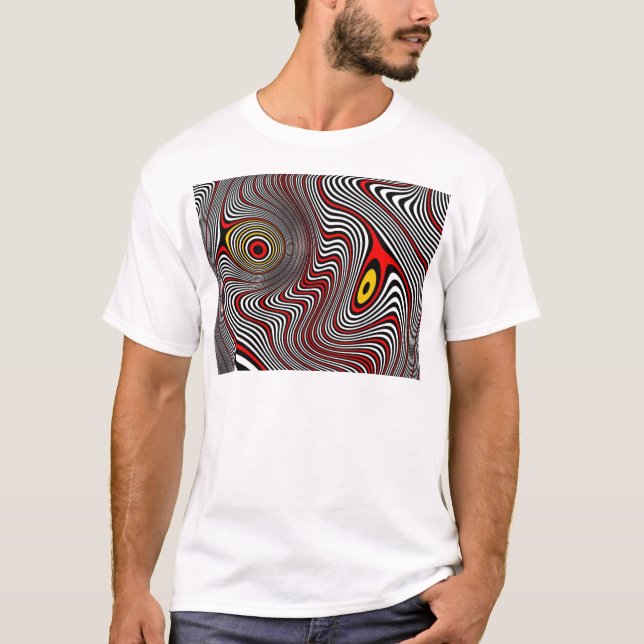 Optisk illusion för migränAura T-shirt (Framsida)