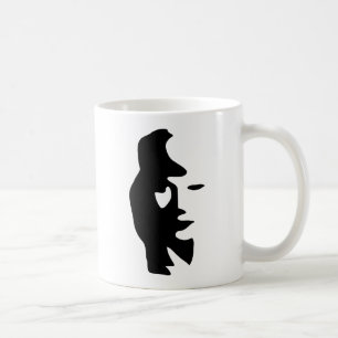 Optisk illusion för saxofon eller för kvinna kaffemugg