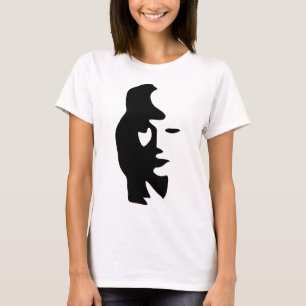 Optisk illusion för saxofon eller för kvinna t shirt