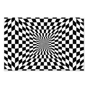Optisk illusion för schackbräde fototryck