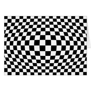 Optisk illusion för schackbräde hälsningskort