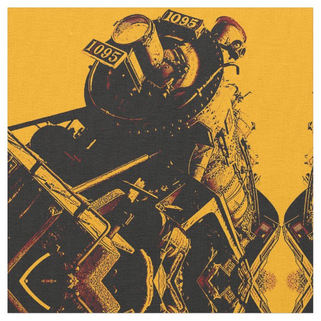 Optisk illusion för Steampunk tåg Tyg (Närbild)