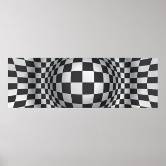 Optisk illusion för svartvita optiska optiska obje poster