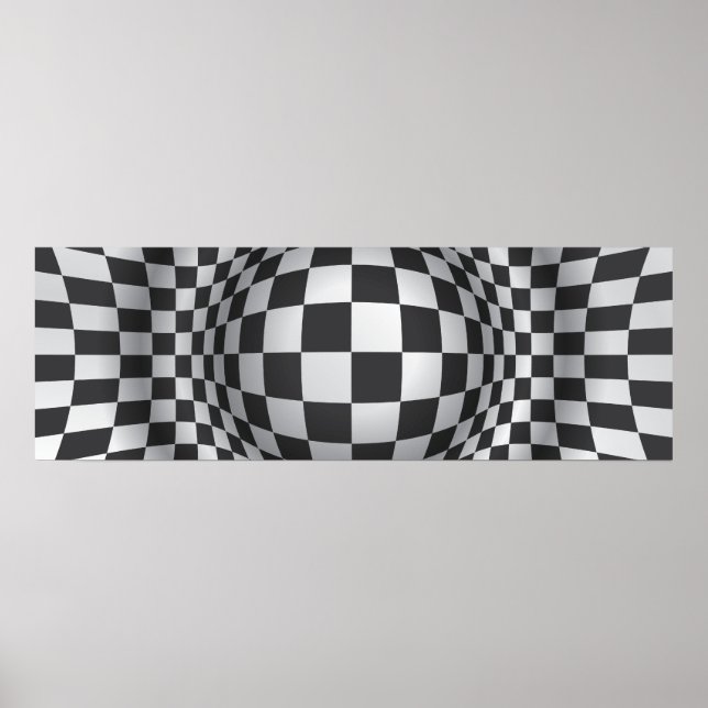 Optisk illusion för svartvita optiska optiska obje poster (Framsidan)
