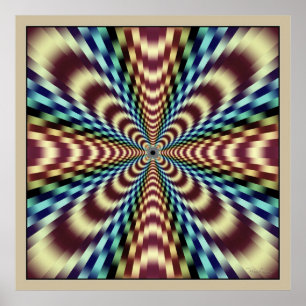 Optisk illusion för utstrålning poster