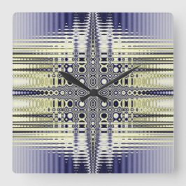 Optisk Illusion Fractal Fyrkantig Klocka