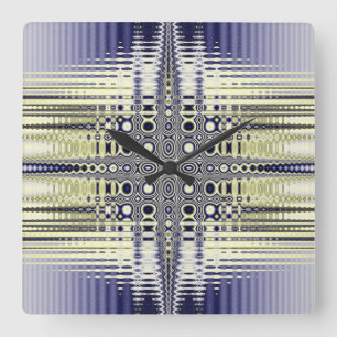 Optisk Illusion Fractal Fyrkantig Klocka