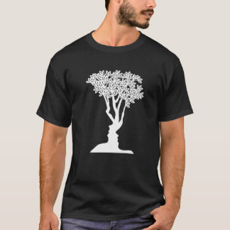 Optisk Illusion-funktion Novelty Träd eller Ansikt T Shirt