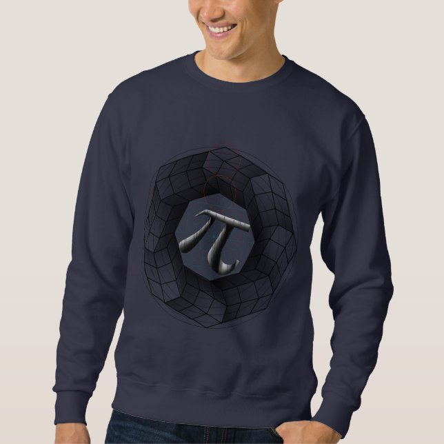 Optisk Illusion Geometric Pi-symbol π Sweatshirt (Framsida)