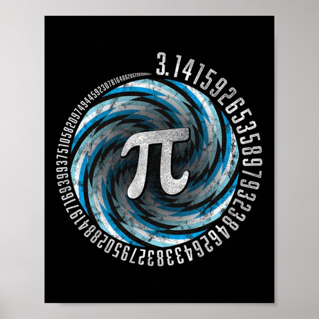 Optisk Illusion Geometry Pi Math Science Stem 3.1 Poster (Framsidan)