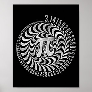 Optisk Illusion Geometry Pi Math Science Stem 3.1 Poster