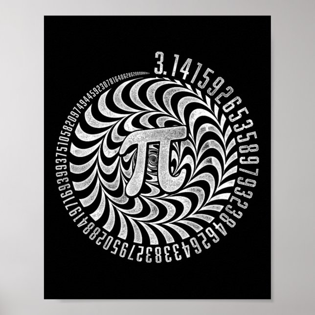Optisk Illusion Geometry Pi Math Science Stem 3.1 Poster (Framsidan)