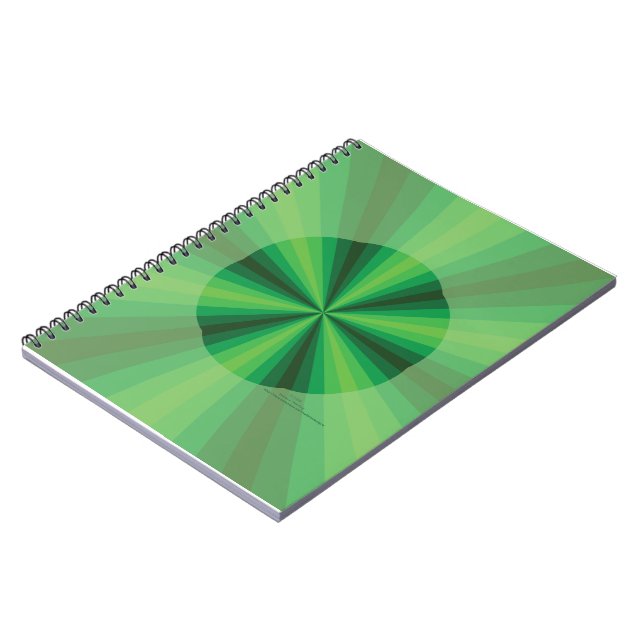 Optisk illusion Grön anteckningsbok (Vänstra Sidan)
