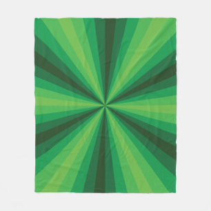 Optisk Illusion Grön Fleecefilt