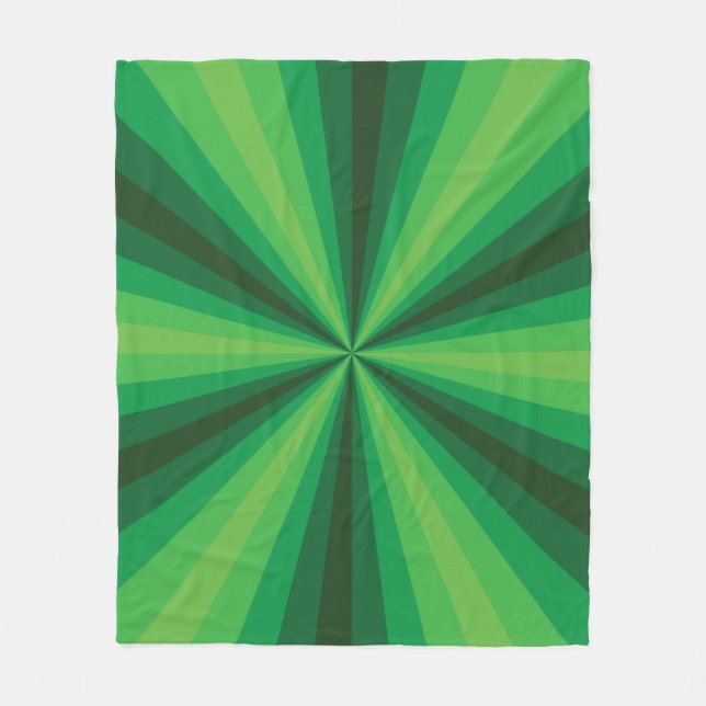 Optisk Illusion Grön Fleecefilt (Framsidan)