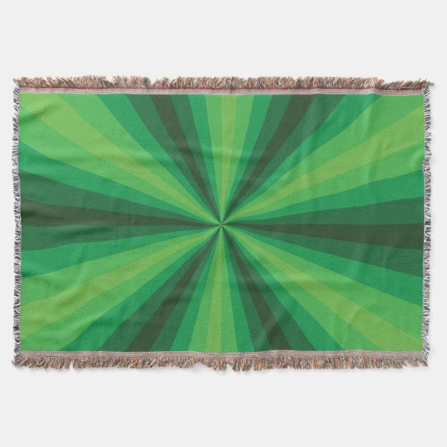 Optisk illusion Grön kastfiltar Mysfilt (Framsidan)