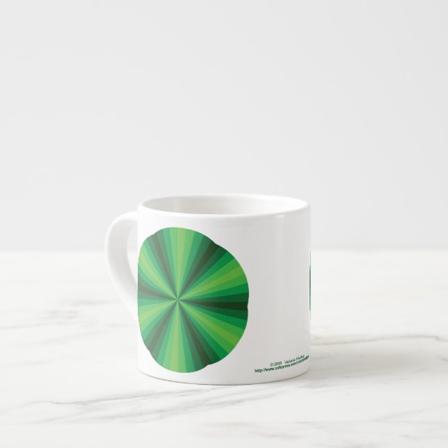 Optisk illusion Grön specialmugg Espressomugg (Framsida vänster)