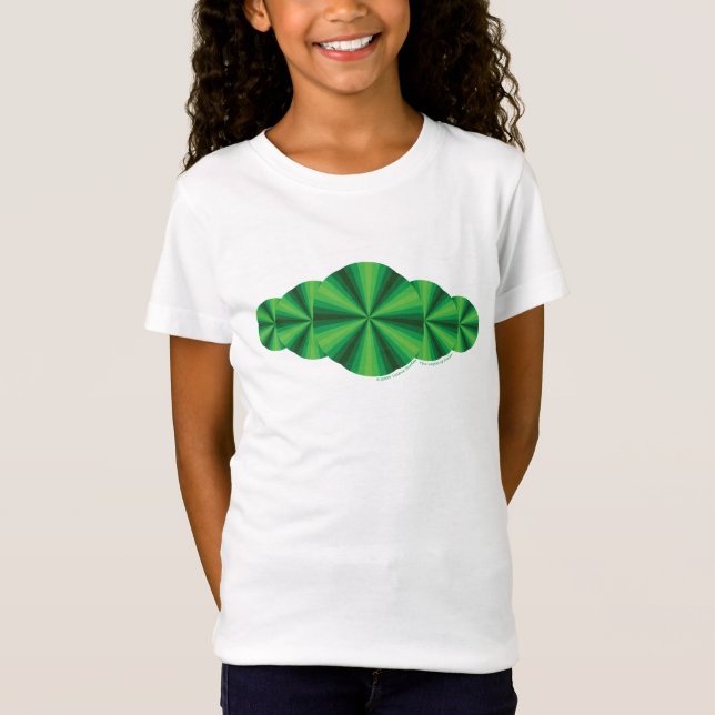 Optisk Illusion Grönt Barn och Baby Light Shirt Tröja (Framsida)