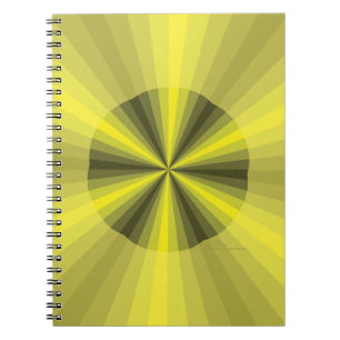 Optisk Illusion Gul Anteckningsbok Med Spiral