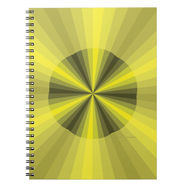 Optisk Illusion Gul Anteckningsbok Med Spiral (Framsidan)