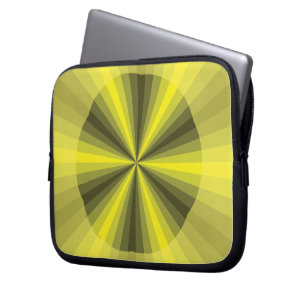 Optisk Illusion Gul Laptopfodral Laptop Fodral