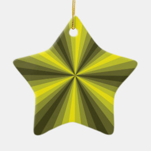Optisk Illusion Gul Ornament