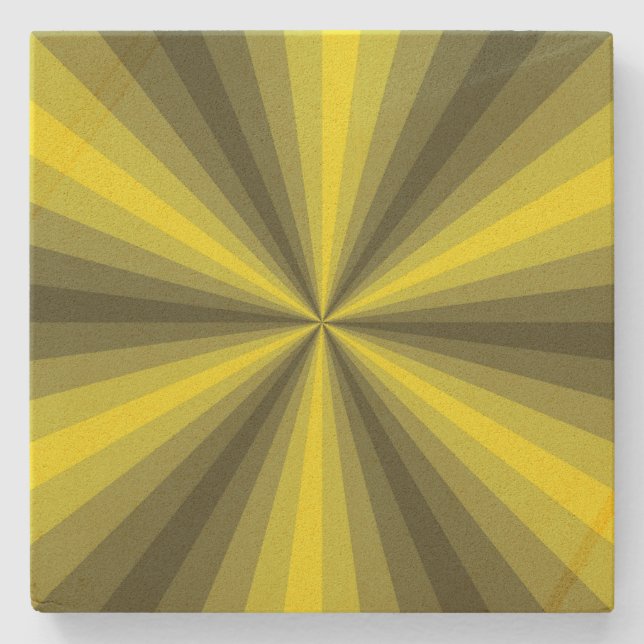 Optisk Illusion Gul Stenkoaster Stenunderlägg (Framsidan)