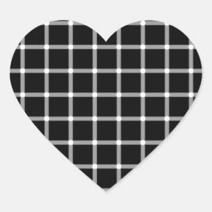 Optisk illusion hjärtformat klistermärke