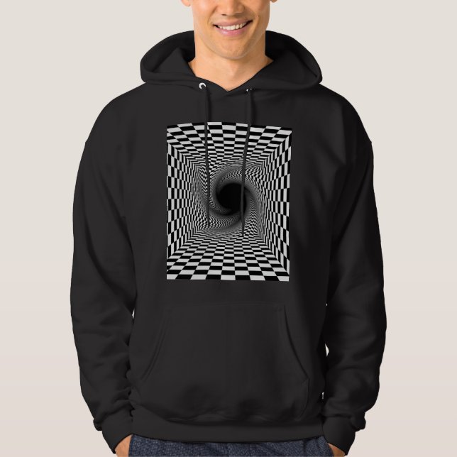 optisk illusion hoodie (Framsida)