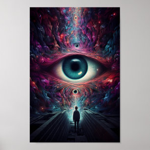 Optisk Illusion i Astral Gaze Poster