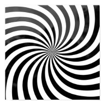 Optisk Illusion i svart och vitt Spiral