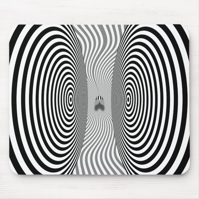 Optisk illusion - Irriterande fluga Musmatta (Framsidan)