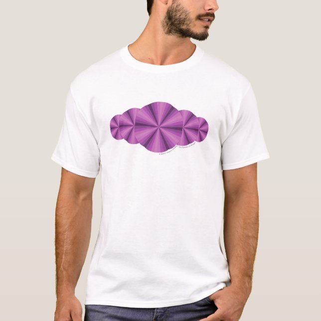 Optisk Illusion Lila Herr Ljus Skjorta T-shirt (Framsida)