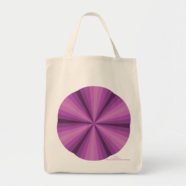 Optisk illusion Lila Totebag Tygkasse (Framsidan)