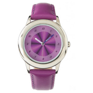 Optisk Illusion Lila Watch Armbandsur