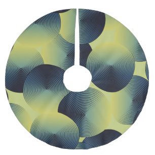 Optisk illusion, linjära cirklar, sömlösa mönster julgransmatta borstad polyester