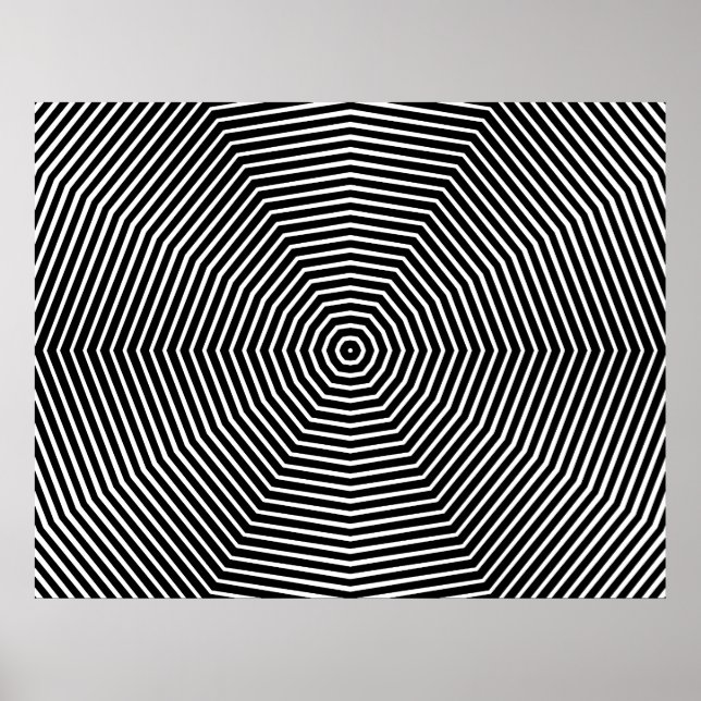 Optisk Illusion Linjer Poster (Framsidan)