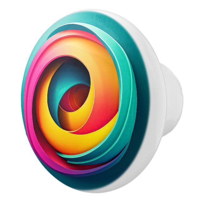 Optisk Illusion med fördjupade skärmar Knopp (Höger)