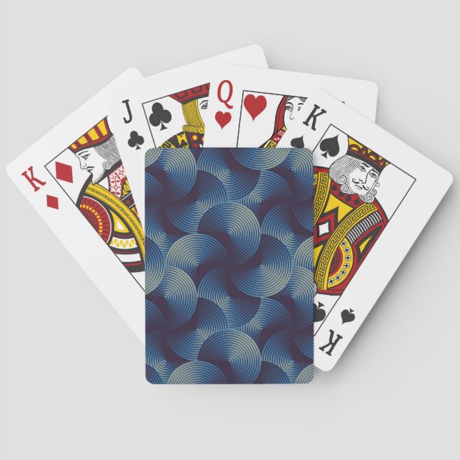 Optisk illusion med metallcirklar, sömlös patron casinokort (Baksidan)