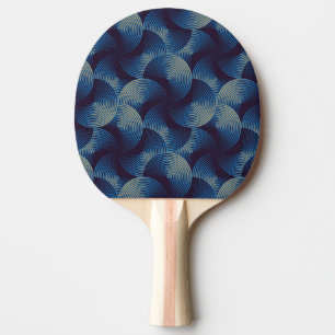 Optisk illusion med metallcirklar, sömlös patron pingisracket
