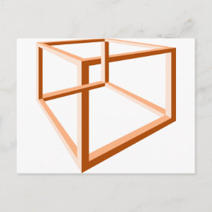 Optisk Illusion Omöjlig Illusion 3d-geometri Vykort